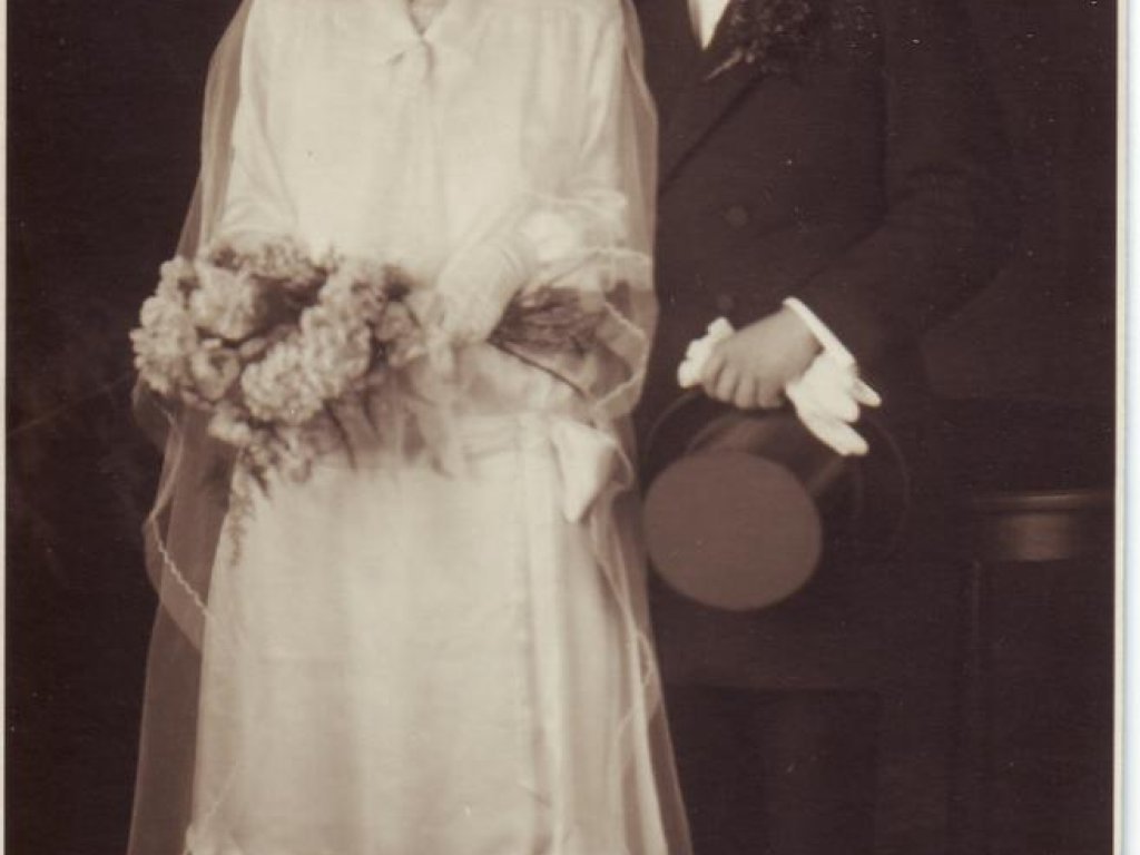 Ernst Volkmann und Frau Maria- Hochzeitsfoto